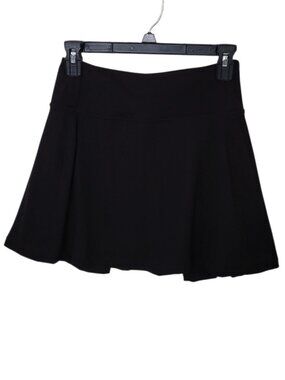Rae Mode High Waisted Flared Athletic Skirt Black Built in Shorts Small Tennis
